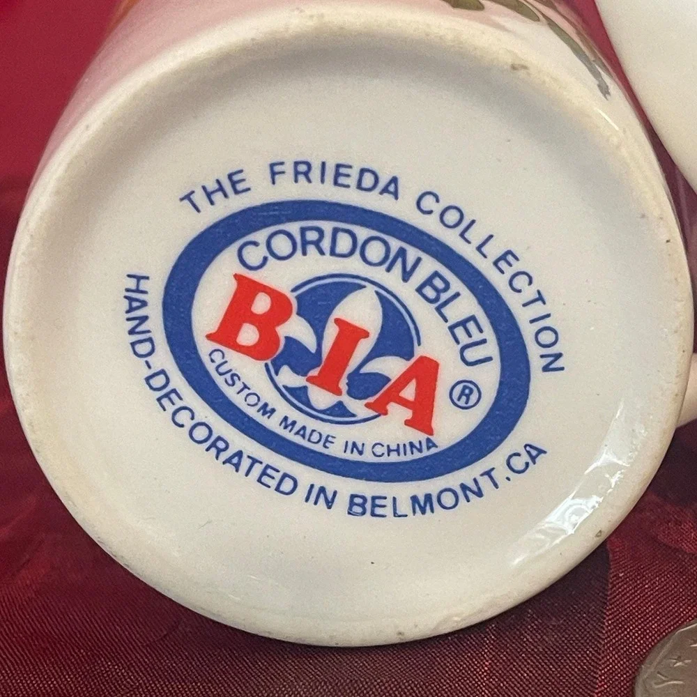 Vintage Cordon Bleu BIA Espresso Cup & Saucer Frieda Collection